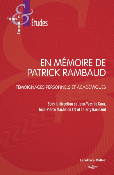 En mémoire de Patrick Rambaud