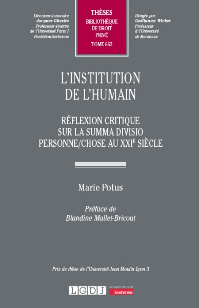 L’institution de l’humain