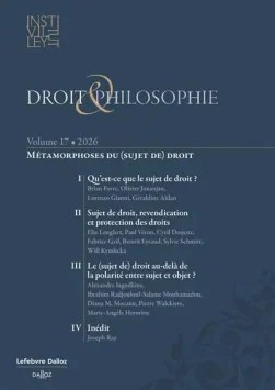 Métamorphoses du (sujet de) droit
