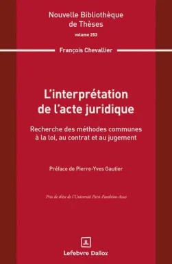 L'interprétation de l'acte juridique