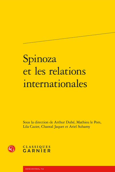 Spinoza et les relations internationales
