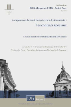 Comparaison du droit fran&ccedil;ais et du droit roumain : les contrats sp&eacute;ciaux
