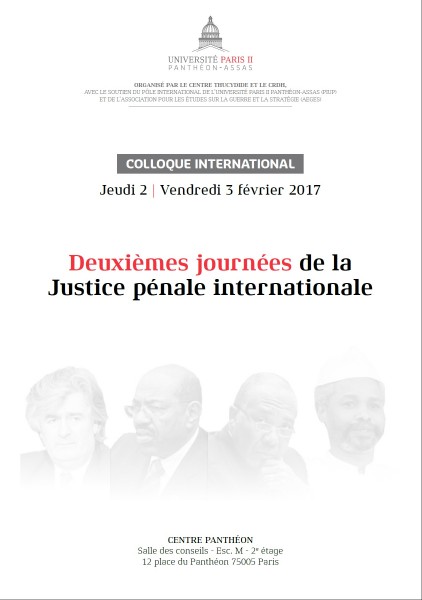 Deuxièmes journées de la Justice pénale internationale