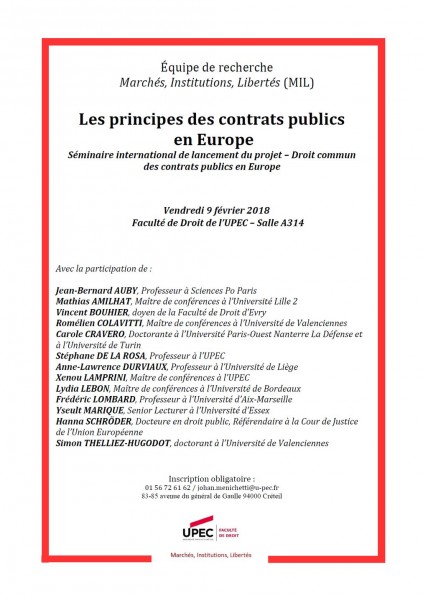 Les principes des contrats publics en Europe