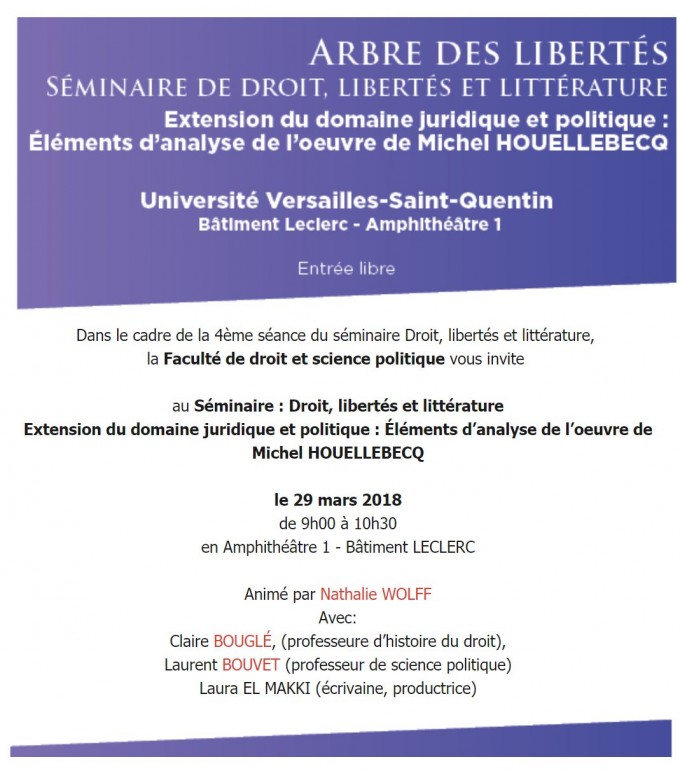 Extension du domaine juridique et politique : Éléments d’analyse de l’œuvre de Michel Houellebecq