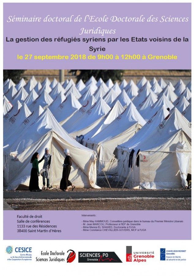La gestion des réfugiés syriens par les Etats voisins de la Syrie