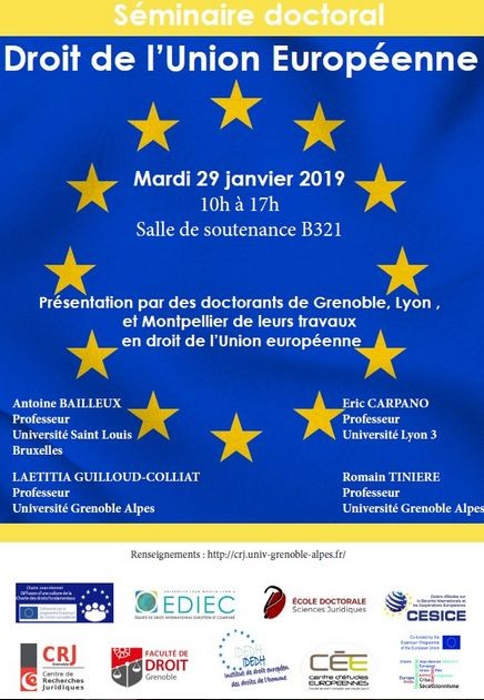 Séminaire doctoral en Droit de l’Union européenne