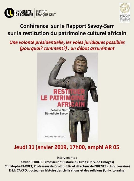 Le Rapport Savoy-Sarr sur la restitution des biens culturels africains