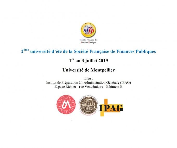 2ème université d’été de la Société Française de Finances Publiques