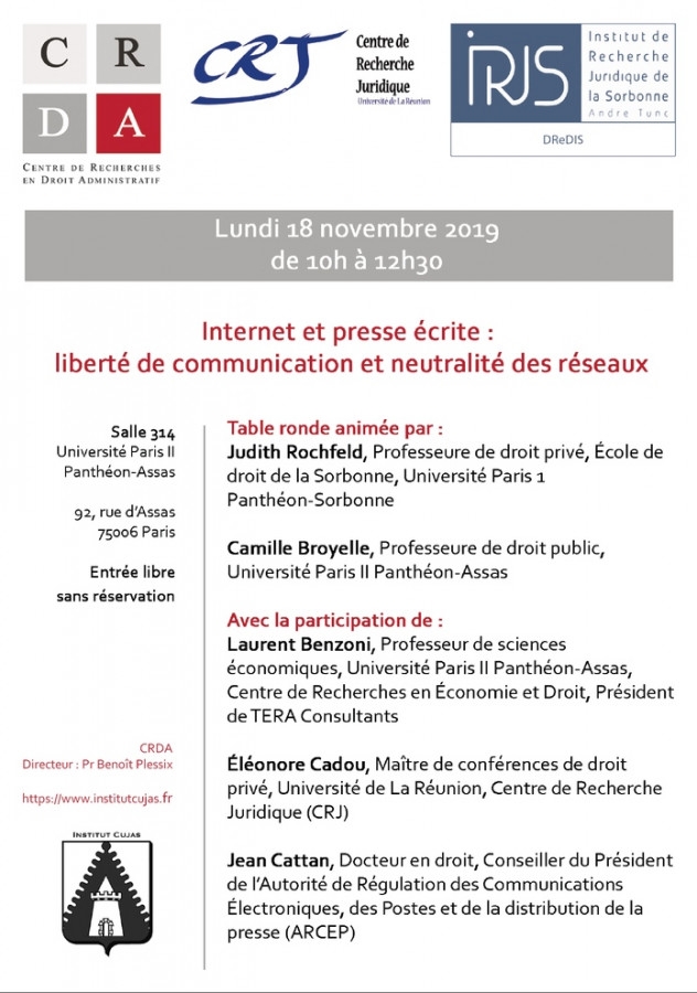 Internet et presse écrite : liberté de communication et neutralité des réseaux