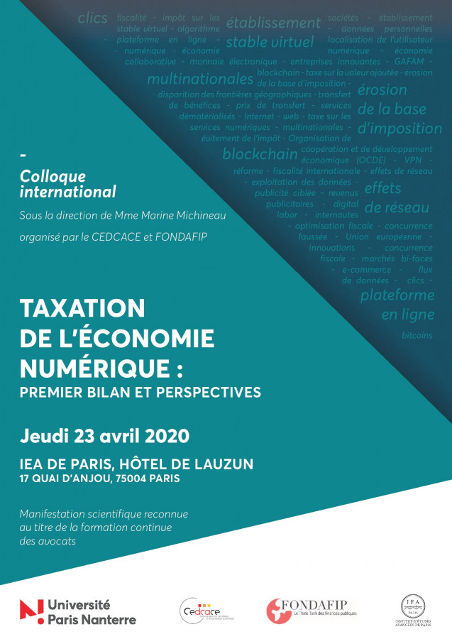 [Reporté] Taxation de l’économie numérique