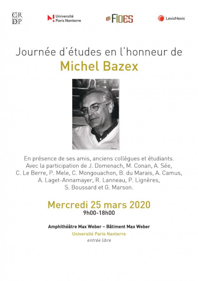 Journée d’études en l’honneur de Michel Bazex