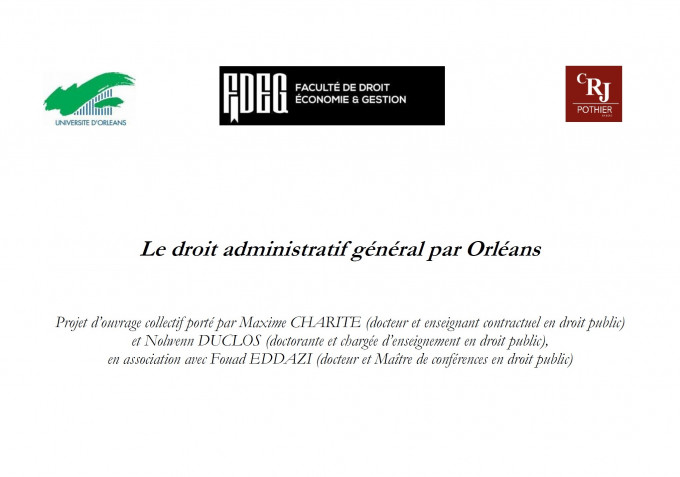 Le droit administratif général par Orléans
