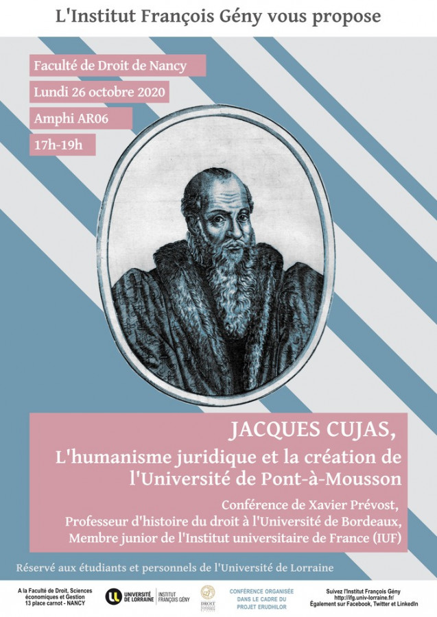 Jacques Cujas. L'humanisme juridique et l'université de Pont-à-Mousson