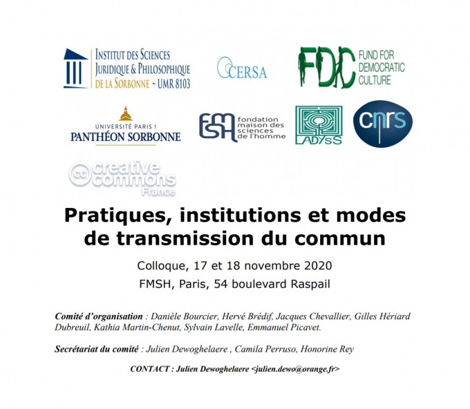 Pratiques, institutions et modes de transmission du commun