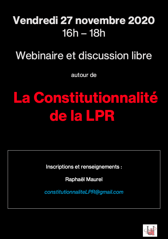 La Constitutionnalité de la LPR