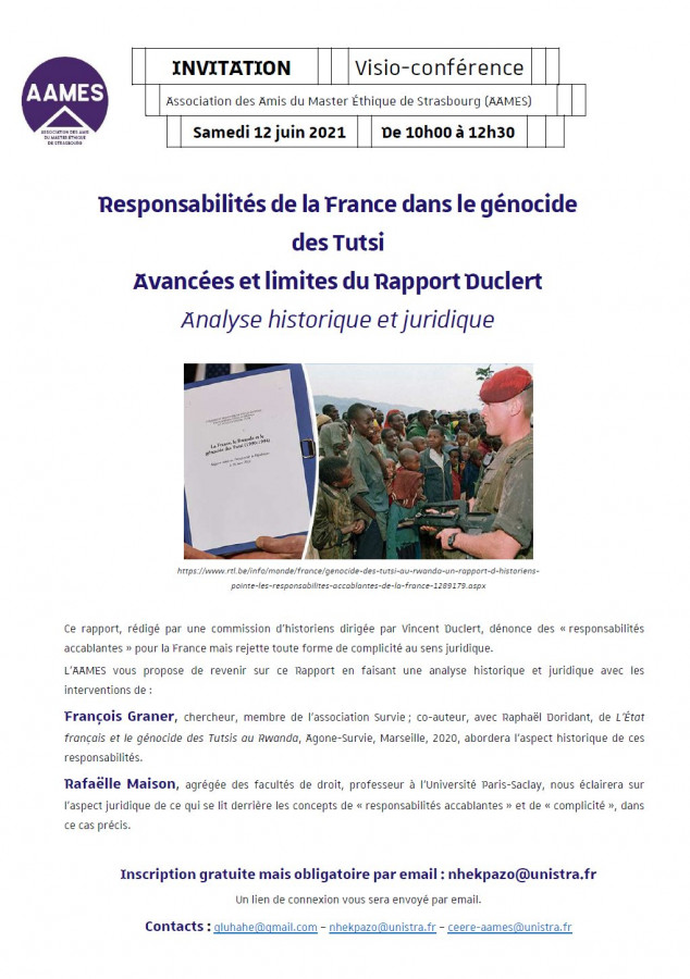 Responsabilités de la France dans le génocide des Tutsi. Avancées et limites du Rapport Duclert