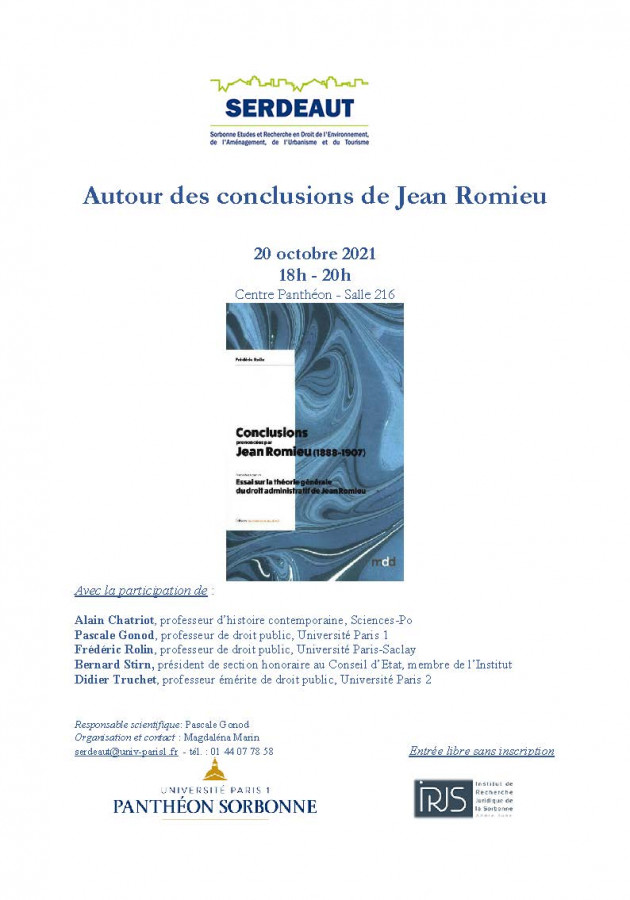 Autour des conclusions de Jean Romieu