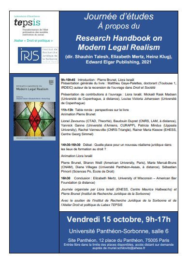 A propos du Research Handbook on Modern Legal Realism