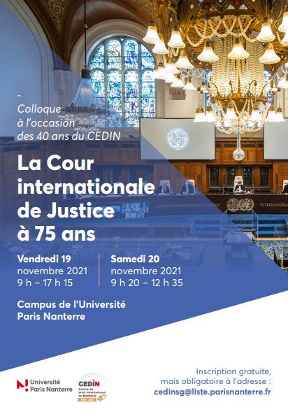 La Cour internationale de justice à 75 ans