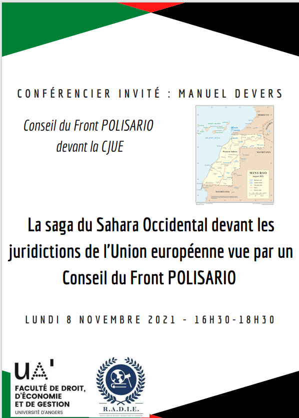 La saga du Sahara occidental devant les juridictions de l'Union européenne vue par un Conseil du Front Polisario