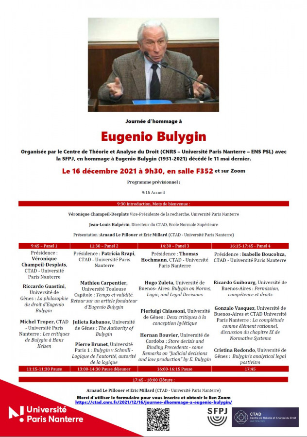 Journée d'hommage à Eugenio Bulygin