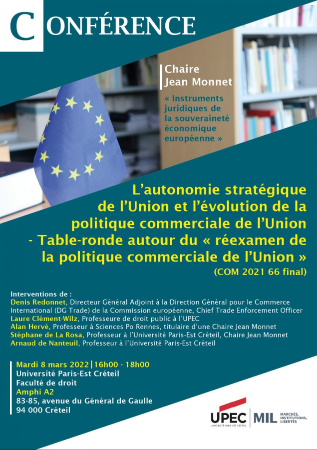 L'autonomie stratégique de l'Union et l'évolution de la politique commerciale de l'Union