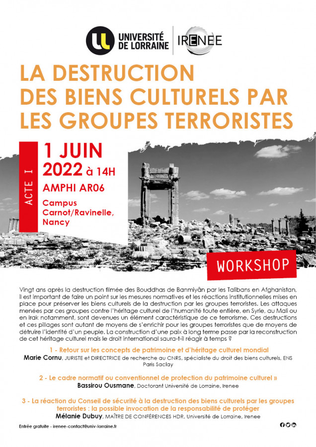 La destruction des biens culturels par les groupes terroristes