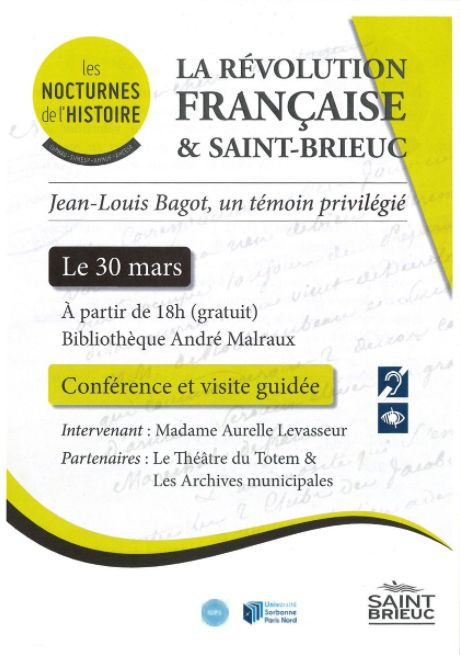 La Révolution française et Saint-Brieuc - Jean-Louis Bagot, un témoin privilégié
