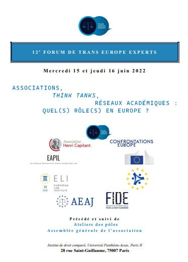 Associations, Think Tanks, Réseaux académiques : quels rôles en Europe ?