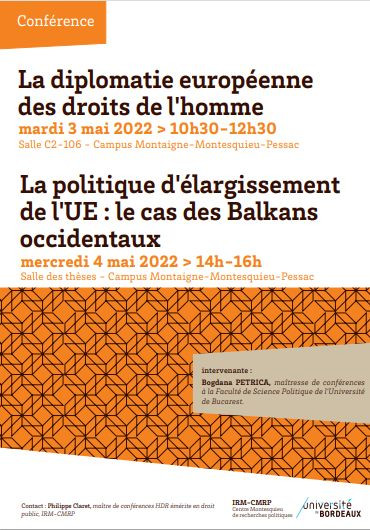 La diplomatie européenne des droits de l'homme / La politique d'élargissement de l'UE : le cas des Balkans occidentaux