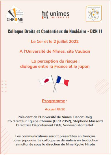 La perception du risque : dialogue entre la France et le Japon