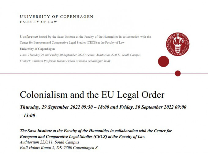 Le colonialisme et l’ordre juridique de l’UE