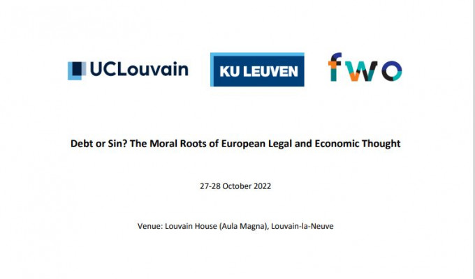 Debt or Sin ? The Moral Roots of European Legal and Economic Thought