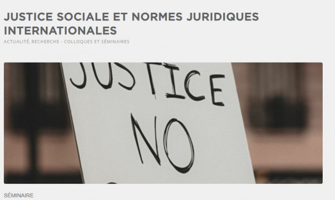 Justice sociale et normes juridiques internationales : regards croisés sociologie/droit