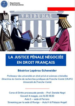 La justice pénale négociée en droit français