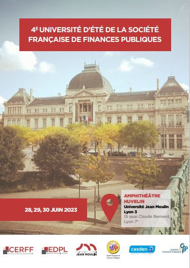 4e Université d'été de la Société française de finances publiques
