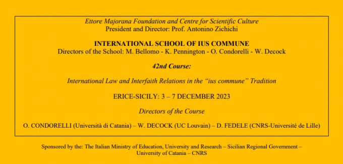 International Law and Interfaith Relations in the “ius commune” Tradition