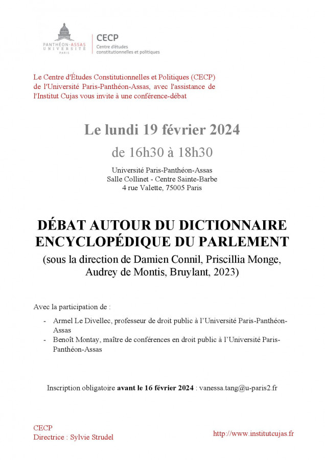 Autour du Dictionnaire encyclopédique du Parlement