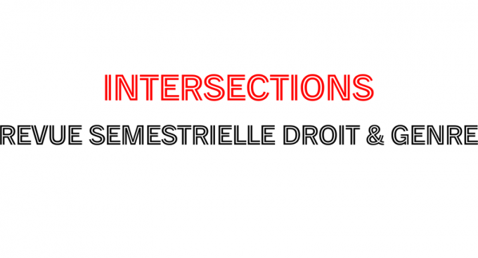 Intersections – Revue semestrielle Droit&Genre
