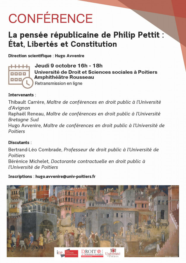 La pensée républicaine de Philip Pettit : État, Libertés et Constitution
