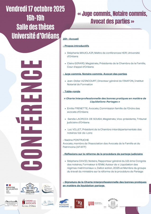 Juge commis, Notaire commis, Avocat des parties