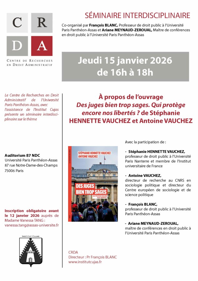 À propos de l’ouvrage « Des juges bien trop sages. Qui protège encore nos libertés ? »