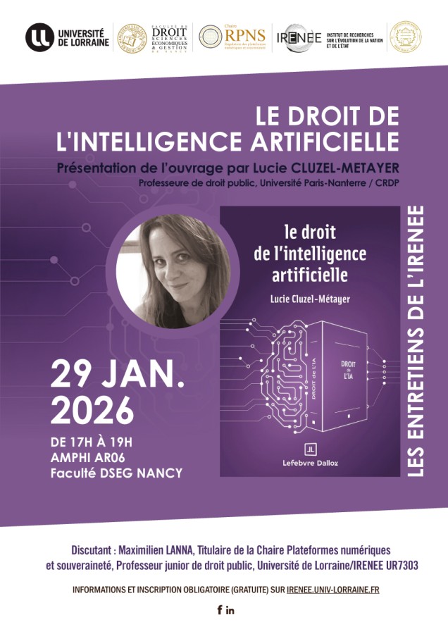 Le droit de l'intelligence artificielle