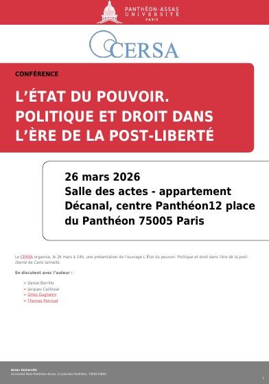 L’État du pouvoir. Politique et droit dans l’ère de la post-liberté