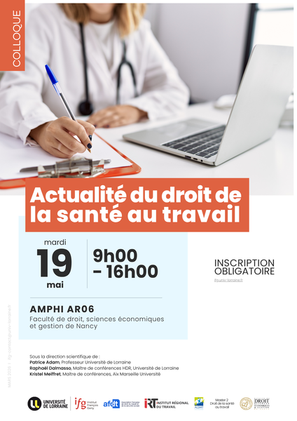 Actualité du droit de la santé au travail
