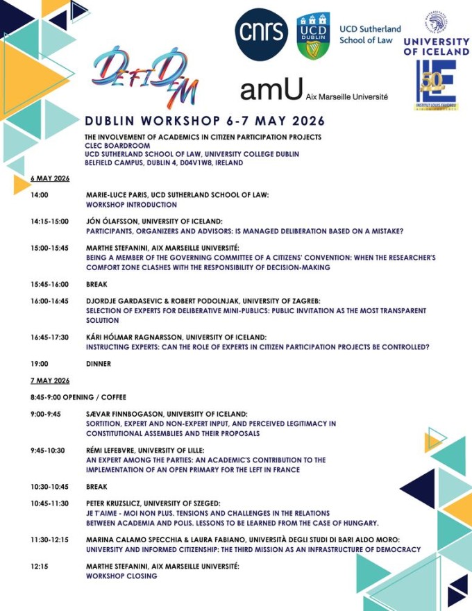 The involvement of academics in citizen participation projects