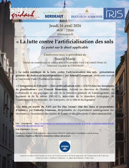 La lutte contre l'artificialisation des sols