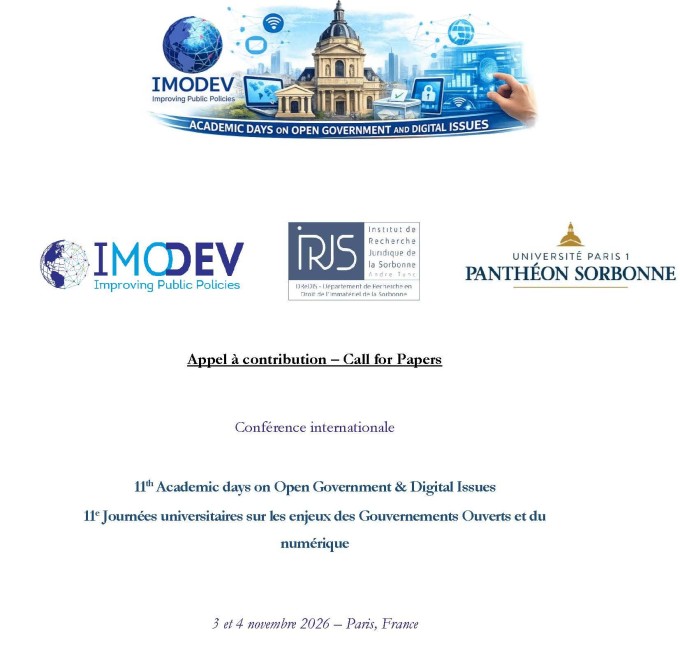 11e Journées universitaires sur les enjeux des Gouvernements Ouverts et du numérique