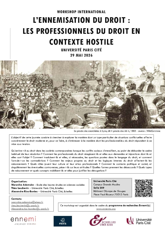 L’ennemisation du droit : les professionnels du droit en contexte hostile